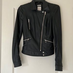 Zara trf faux leather Moto jacket x-small